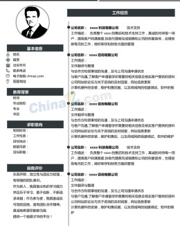 业务主管应聘求职简历模板下载_简介doc文档Word模板下载