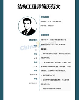 结构工程师应聘求职简历模板下载_简介doc文档Word模板下载