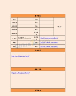 大学生通用应聘求职简历模板表格_简介doc文档Word模板下载