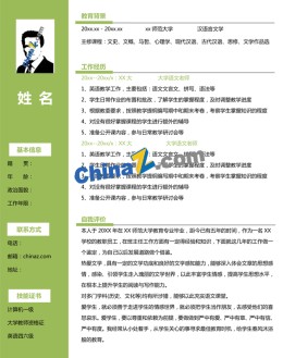 编辑应聘求职简历模板下载word_简介doc文档Word模板下载