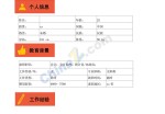 会计个人应聘求职简历模板下载_简介doc文档Word模板下载