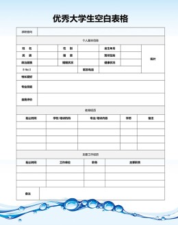 大学生空白表格应聘求职简历下载_简介doc文档Word模板下载