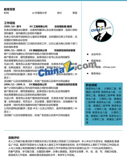 电信业务应聘求职简历下载word格式_简介doc文档Word模板下载