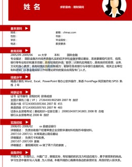 国际经济贸易应聘求职简历模板下载_简介doc文档Word模板下载