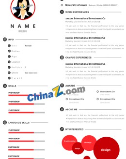 英语版个人应聘求职简历模板_简介doc文档Word模板下载