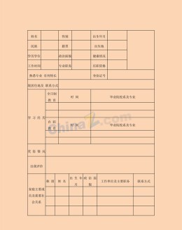 客服个人应聘求职简历表免费下载_简介doc文档Word模板下载