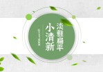 淡雅扁平文艺小清新工作汇报Office PPT免费模板背景素材下载